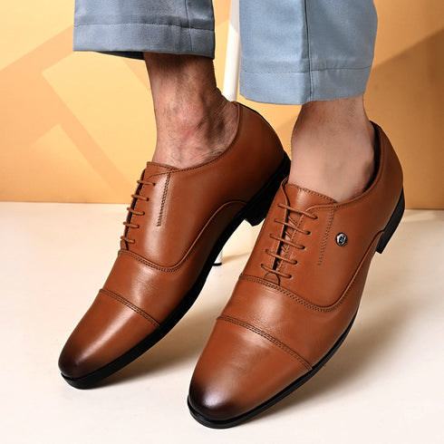 Men's Cap-Toe Lace-Up Dress Shoes