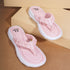 Women's Ruched Strap Thong Comfort Flip-Flops