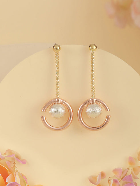 Anti-Tarnish Gold & Rose Gold Plated Chain Dangling Minimalist Earrings