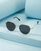 Women Gold and Black Toned Black UV Protected Lens Rectangle Sunglasses