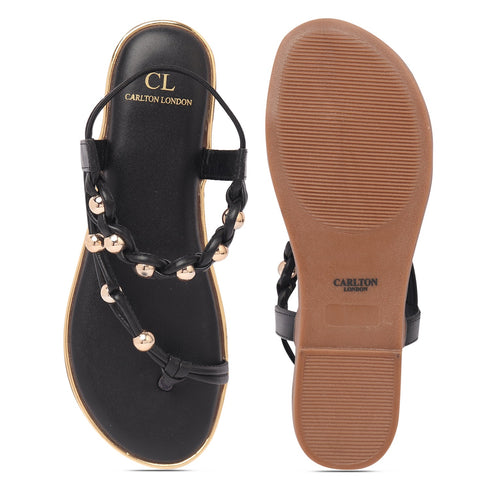 Women's Comfort Beaded Ankle Strap Sandals