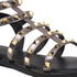 Women's Patent Studded Gladiator Flat Sandals