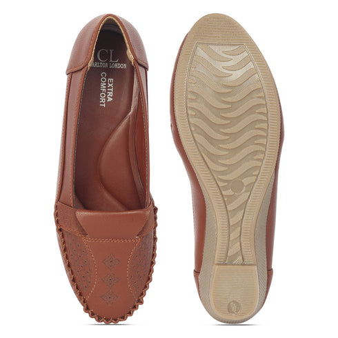 Women's Perforated Slip-On Wedge Loafers