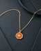 18kt Gold Plated CZ Burst Star Enamel Pendant and Chain Necklace