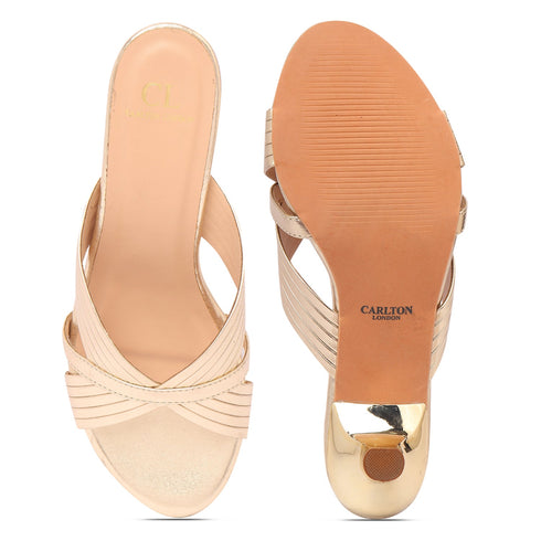 Women's Slip-On Style Kitten Heel Sandal