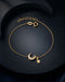 925 Sterling Silver 18kt Gold Plated CZ Moon and Star Charm Bracelet