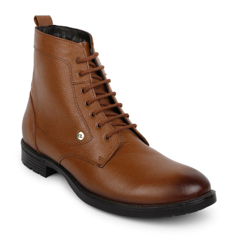 Men's Textured Lace-Up Ankle Boots
