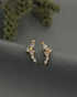 925 Sterling Silver 18kt Gold Plated CZ Petite Stud Earring