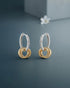 18kt Gold & Rhodium Dual Plated Intertwined Knot Hoop Earring