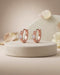 18kt Rose Gold Plated Solitaire Huggie Hoop Earring