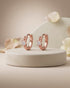 18kt Rose Gold Plated Solitaire Huggie Hoop Earring