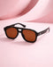 Men Black Toned Brown UV Protected Lens Vintage Sunglasses