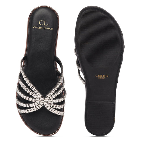 Women's Sparkling Interwoven Strap Sandals