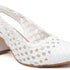 Women's Woven Textured Slingback Pump Chunky Block Heel