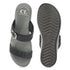 Women's Black Double Strap Slip-On Comfort Sandals
