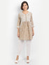 Sakshi & Jinal in Chikankari Hand embroidery tunic-Brown