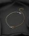 925 Sterling Silver 18kt Gold Plated Rhodium Embalished Anklet