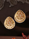 Gold Plated Kundan Studded Designer Pearl Beaded Designer Studds Earrings
