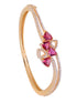 Gold plated Ruby AD studded handcrafted Bracelet for Women & Girls