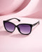 Women Black Toned Blue UV Protected Lens Oversized Sunglasses