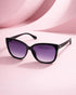 Women Black Toned Blue UV Protected Lens Oversized Sunglasses