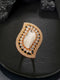 Gold Plated Uncut Kundan Polki Mossanite & Zircon Studded Luxe Quirky Adjustable Finger Ring
