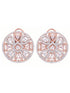 stylish party wear Rose Gold plated AD studded handcrafted Ear rings clip