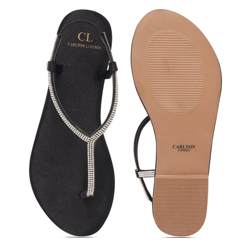Women's Sparkle-Strap Thong Sandals