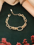 Anti-Tarnish 18k Gold Plated Knotted Link Chain wraparound bracelet