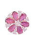 Rose Gold plated Ruby AD studded handcrafted adjustable Finger Ring