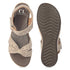 Women's Taupe Bow Strap Comfort Sandals