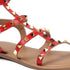 Women's Patent Studded Gladiator Flat Sandals