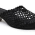 Women's Elegant Metallic Woven Mule Intricate Closed-Toe Low Heel