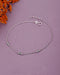 925 Sterling Silver Rhodium-Plated Emerald Studded Anklet