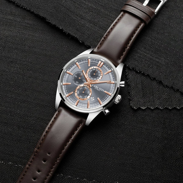 Carlton London Men Windsor Light Grey Analog Watch CL-WD-LGR