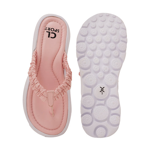 Women's Ruched Strap Thong Comfort Flip-Flops