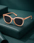 Women Beige Toned Grey UV Protected Lens Cat Eye Sunglasses