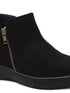Women's Comfort Zipper Ankle Bootie Casual Everyday Low-Cut Boot