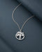 Rhodium Plated CZ Tree of Life Pendant and Chain Necklace