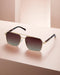 Premium Gold & Brown Toned Polarised Gradient Lens Rectangle Sunglasses for women CLSW611