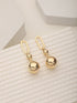 Anti-Tarnish Gold Toned Ball loop Hoop Dangler earrings