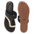 Women's Chic Metallic and Textured Thong Sandals