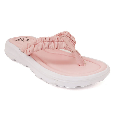 Women's Ruched Strap Thong Comfort Flip-Flops