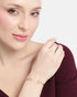 18kt Gold Plated Floral Cuff Link Bracelet
