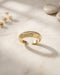 18kt Gold Plated CZ Adjustable Finger Ring