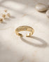 18kt Gold Plated CZ Adjustable Finger Ring