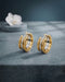 18kt Gold & Rhodium Plated Fashionable Layered Huggie Hoop Earring