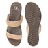 Women's Beige Double Strap Slip-On Comfort Sandals