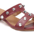 Women's Low Block Heel Sandals with Silver Stud Accents