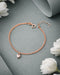 925 Sterling Silver 18kt Rose Gold Plated Double Layered CZ Heart Charm Bracelet
